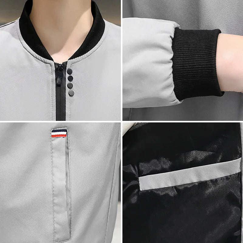 Men's Sleek Jacket | Men's Neck Zipper Jacket | Auxxano305