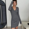 Women's Mini Dress | Retro Knitted Mini Dress | Auxxano305