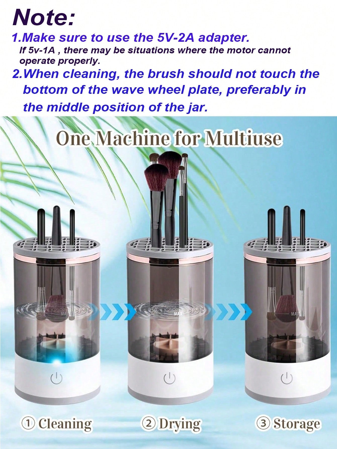 Electric Makeup Brush Cleaner Machine