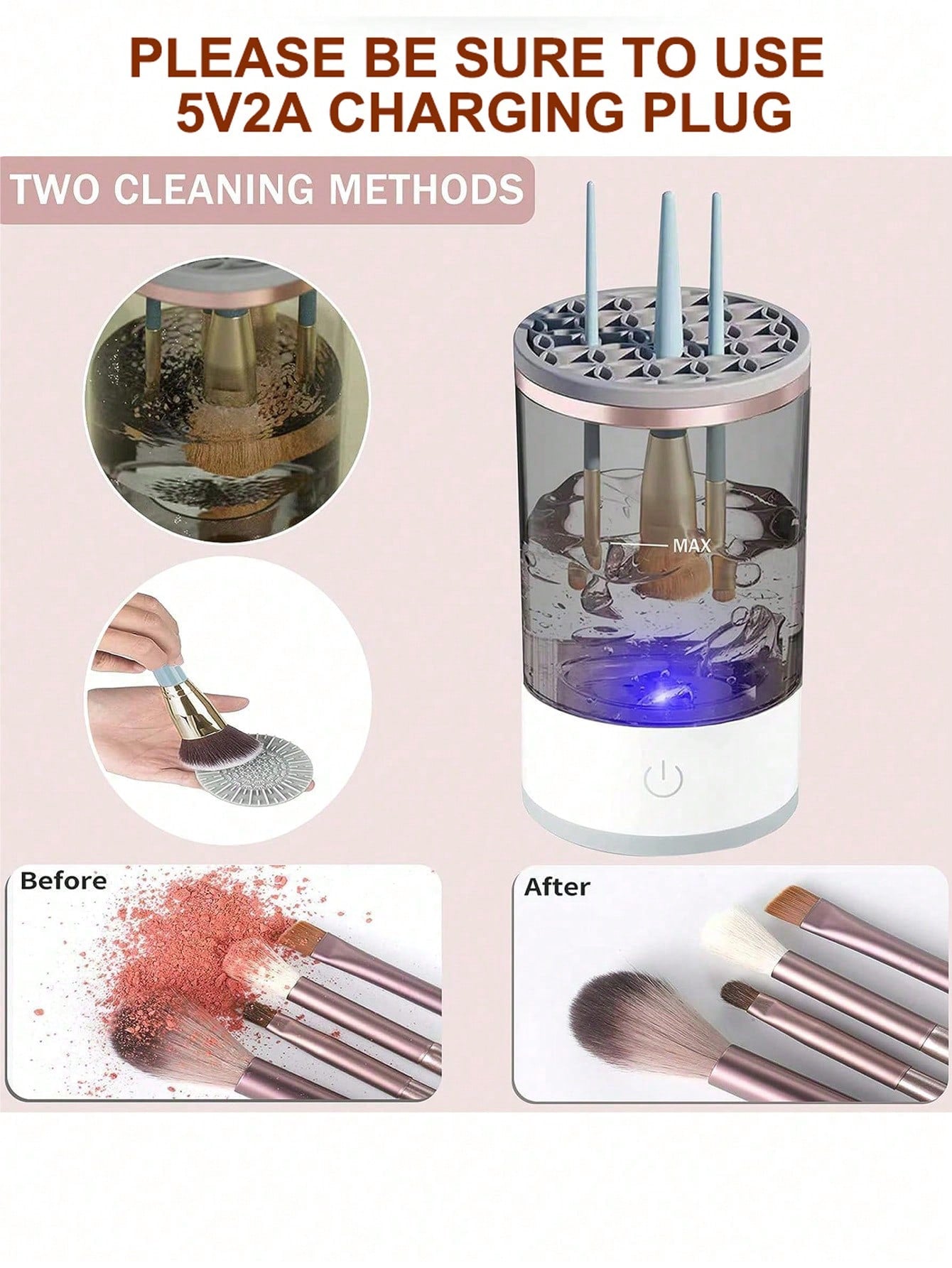 Electric Makeup Brush Cleaner Machine