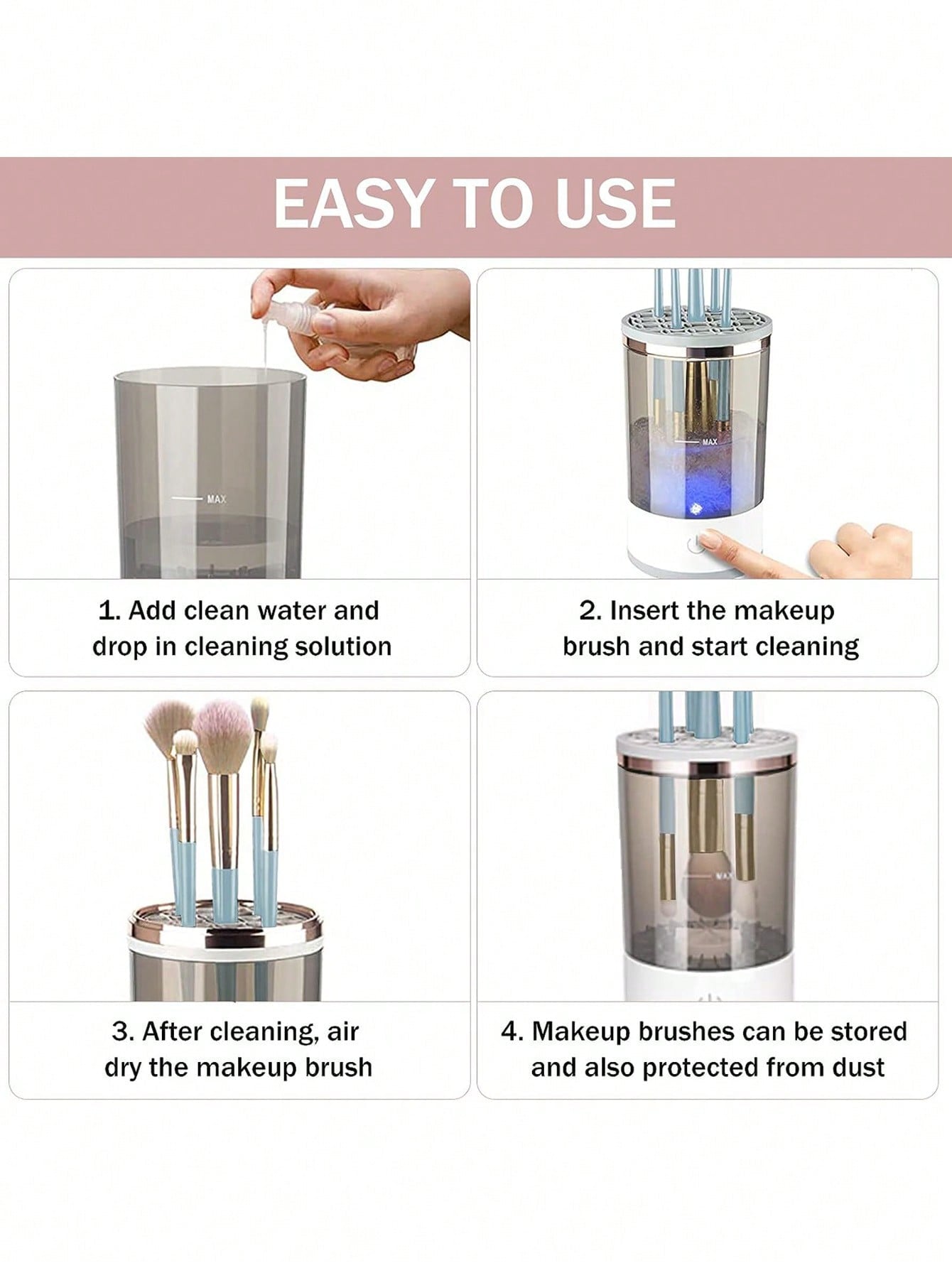 Electric Makeup Brush Cleaner Machine