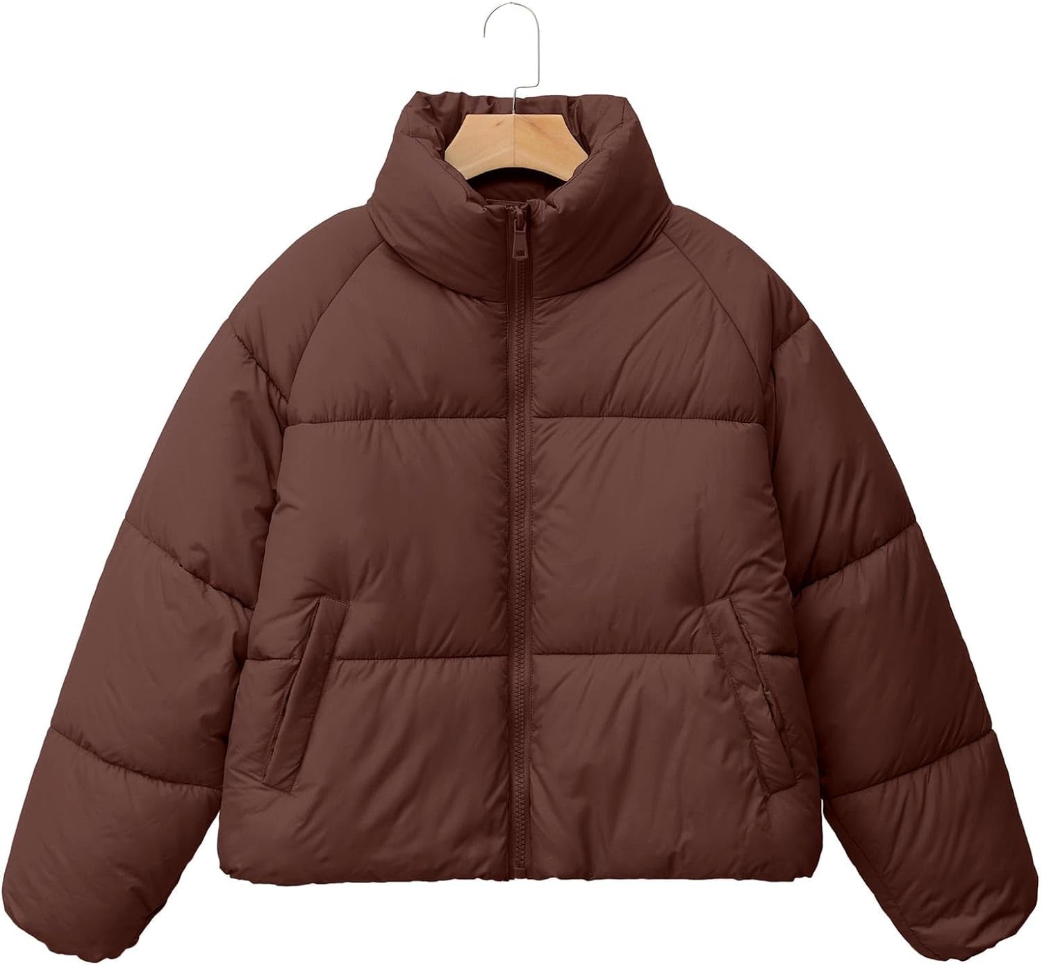 Women's Brown Puffer Jacket | Women's Puffer Jacket | Auxxano305