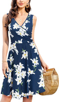 V Neck Floral Dress